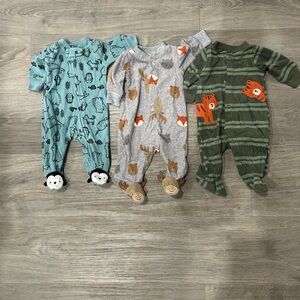 Preemie Fleece Sleeper Onesies